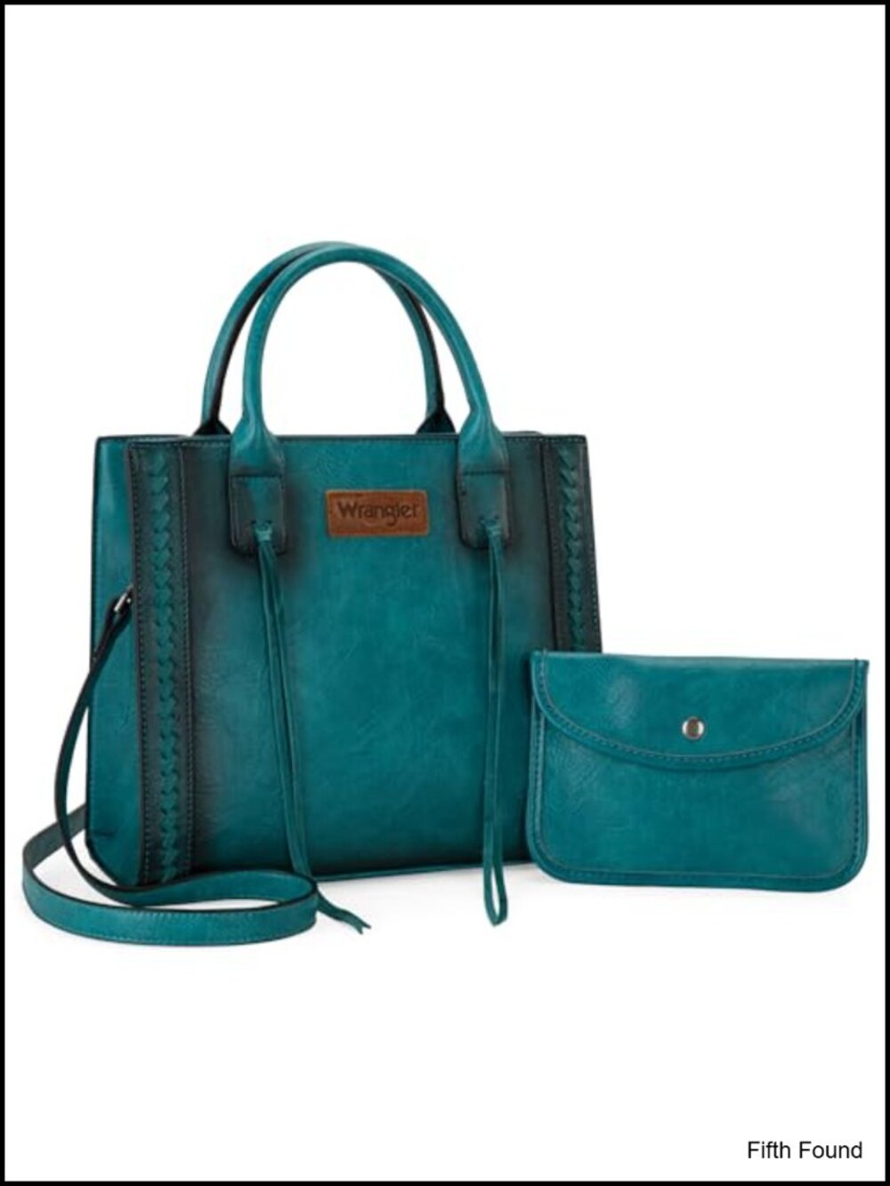 Western Tote Bag Purse Set Vegan Leather Whipstitch Tassels Satchel Tote Handbag